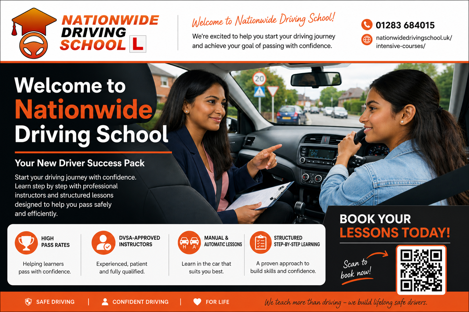 Driving Lessons Welcome Pack for Nationwide Driving School learners